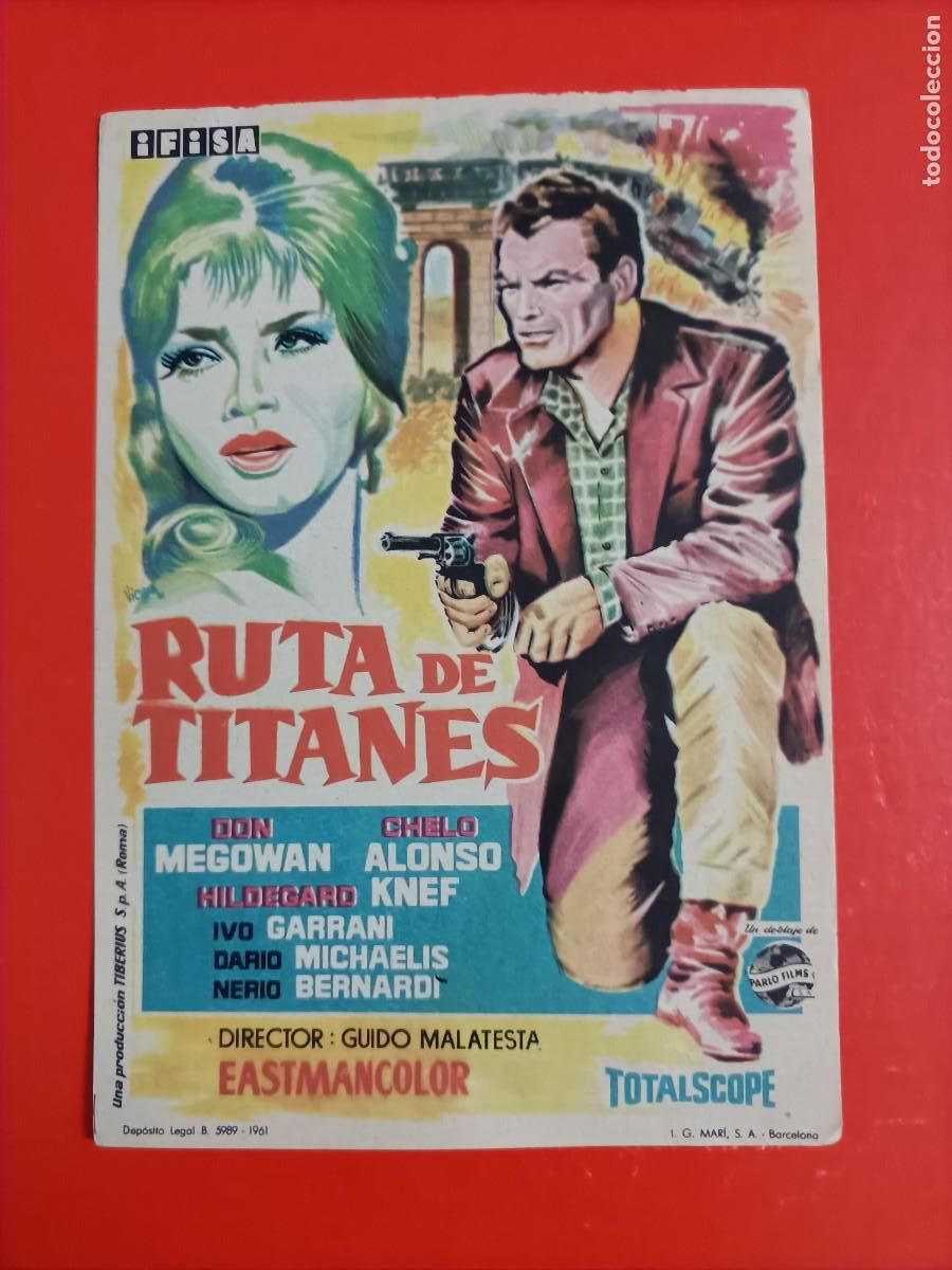 Cine: RUTA DE TITANES. DON MEGOWAN, HILDEGARD KNEF. EST&Aacute; NUEVO.