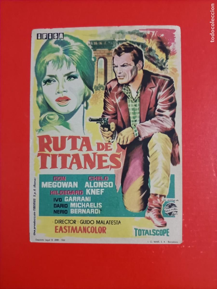 Cine: RUTA DE TITANES. DON MEGOWAN, HILDEGARD KNEF. EST&Aacute; NUEVO.