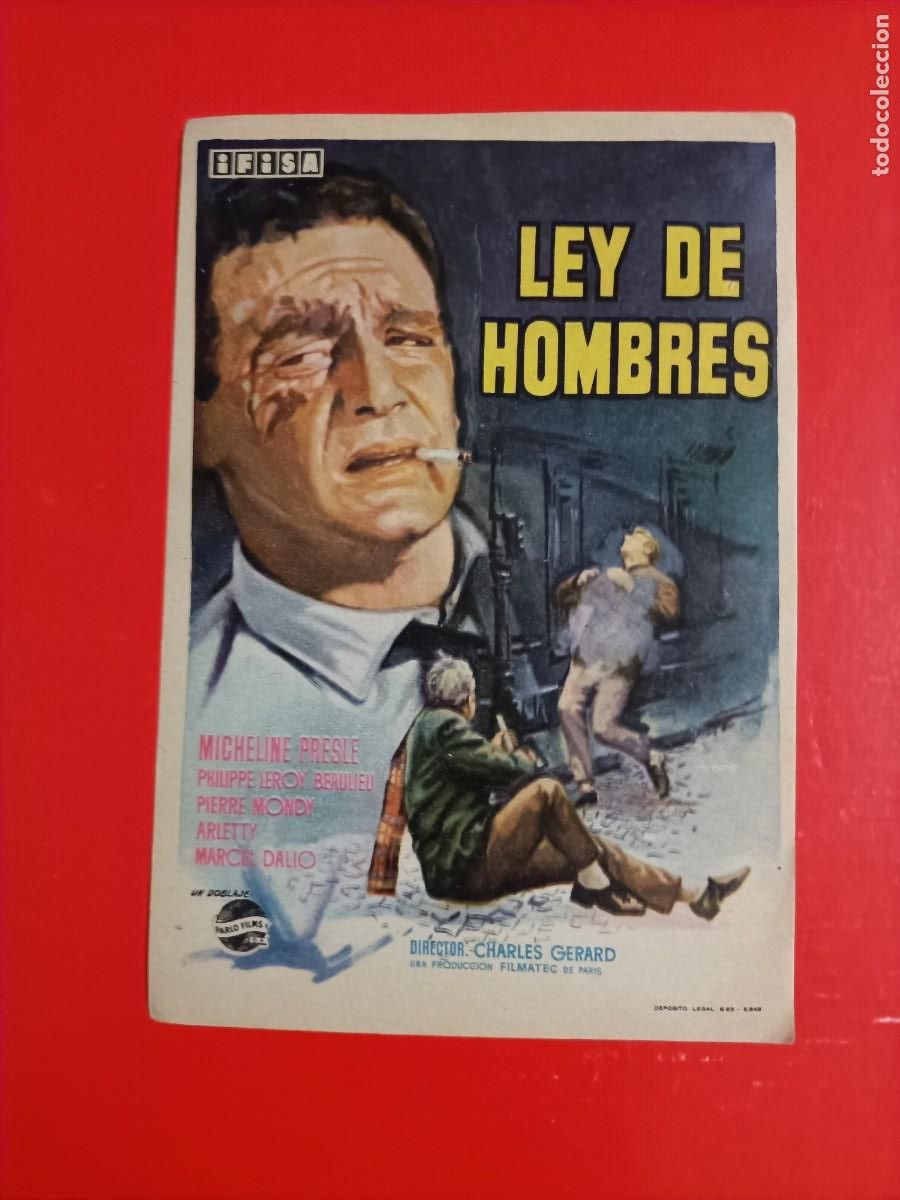 Cine: LEY DE HOMBRES. MICHELINE PRESLE, PHILIPPE LEROY. ARLETTY. EST&Aacute; NUEVO. 1
