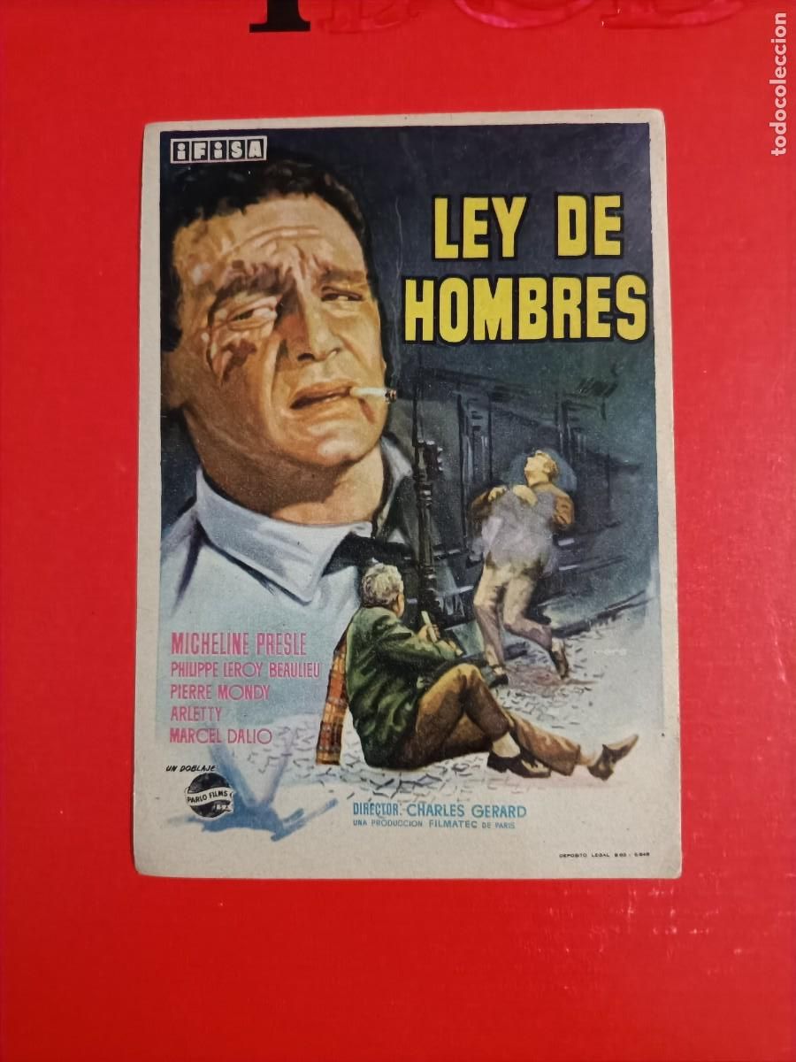 Cine: LEY DE HOMBRES. MICHELINE PRESLE, PHILIPPE LEROY. ARLETTY. EST&Aacute; NUEVO.