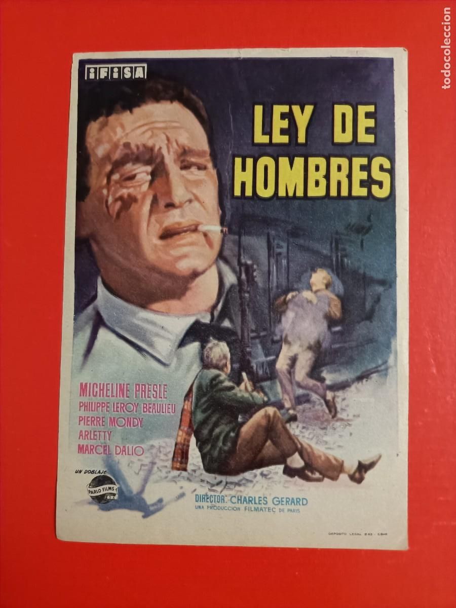 Cine: LEY DE HOMBRES. MICHELINE PRESLE, PHILIPPE LEROY. ARLETTY. EST&Aacute; NUEVO.