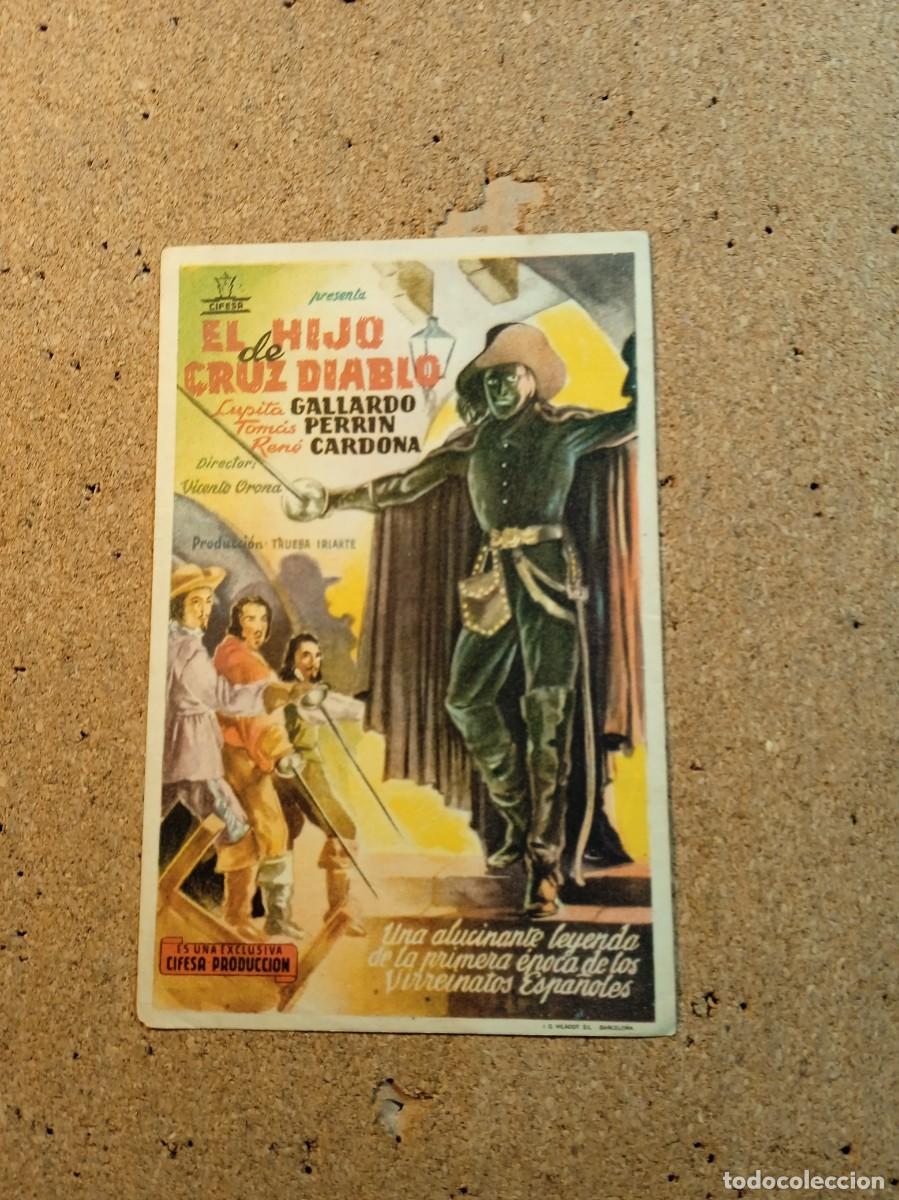  Flyers Publicitaires de films Anciens: FOLLETO DE MANO SIN PUBLICIDAD EL HIJO DE CRUZ DIABLO