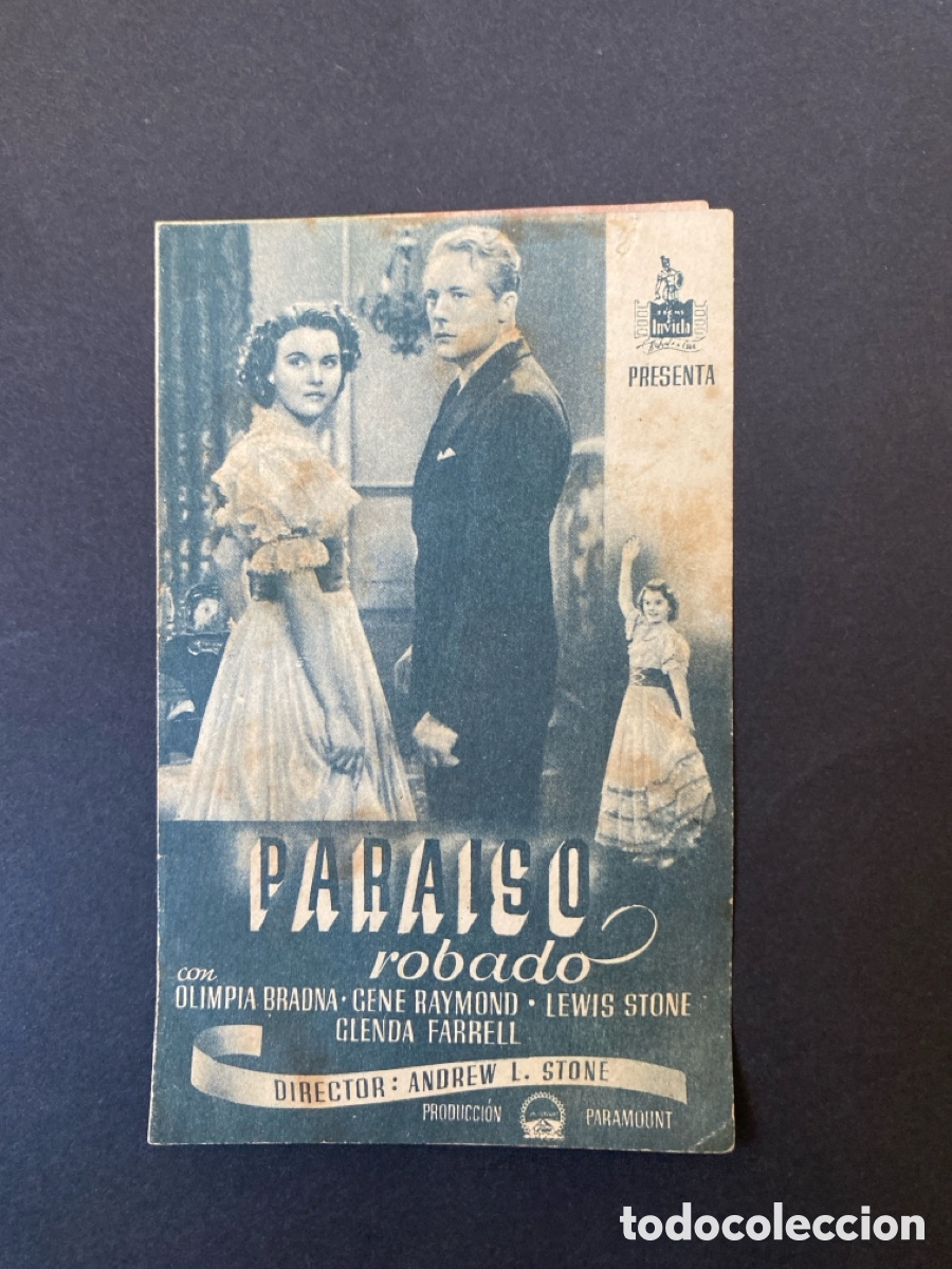 Cine: Programa de cine Paraiso robado