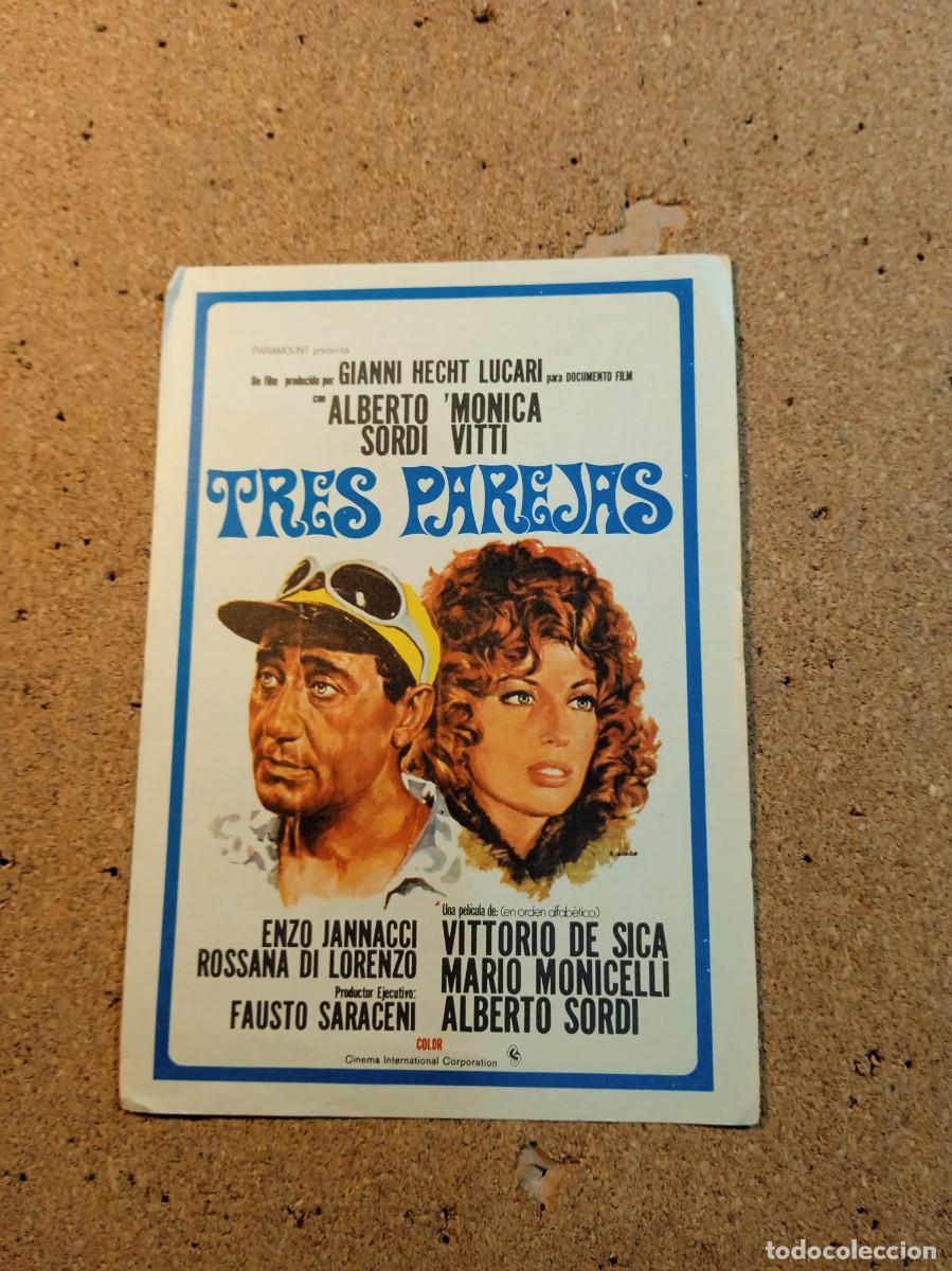  Flyers Publicitaires de films Anciens: FOLLETO DE MANO SIN PUBLICIDAD TRES PAREJAS
