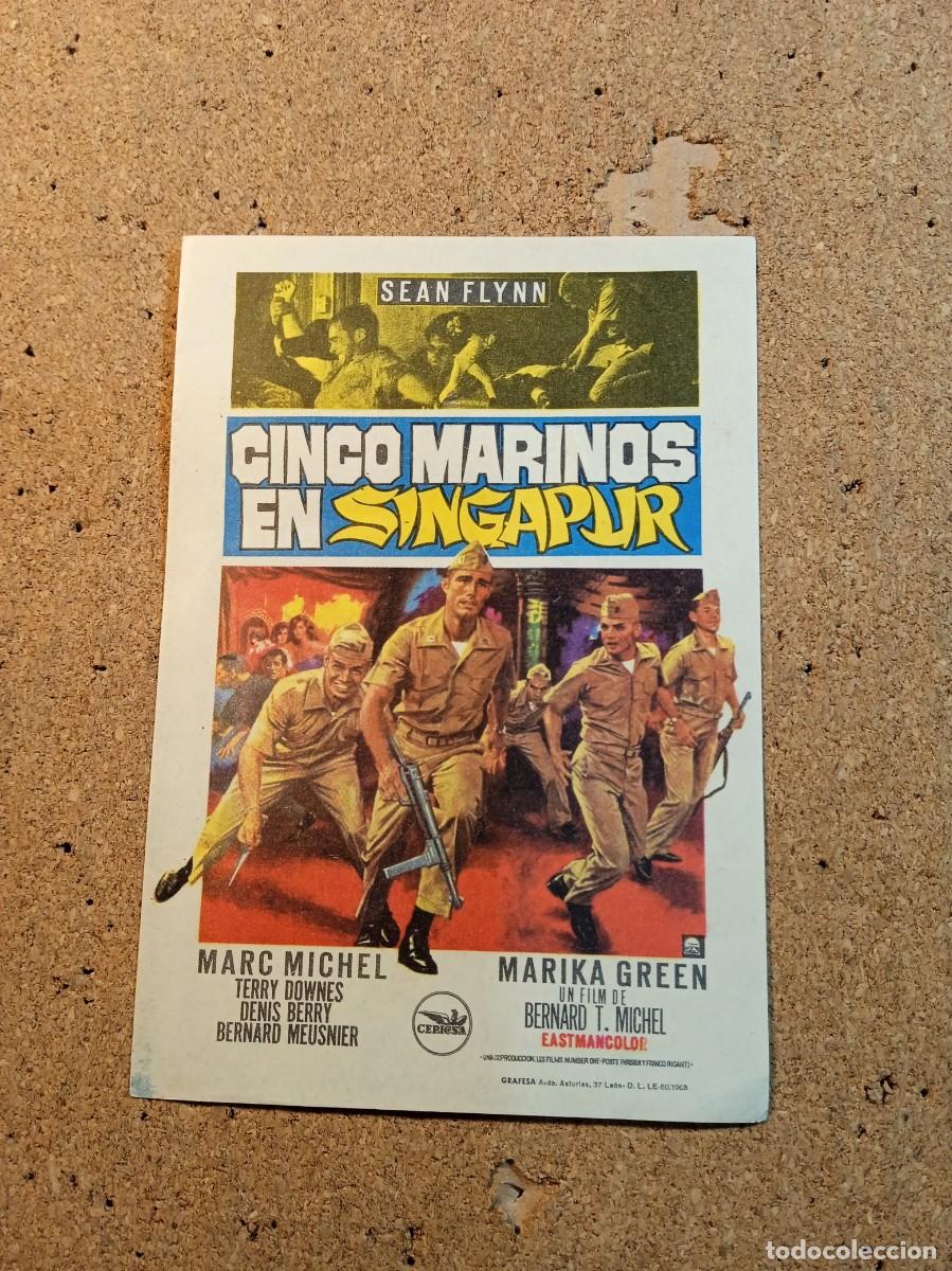Kino: FOLLETO DE MANO SIN PUBLICIDAD CINCO MARINOS EN SINGAPUR