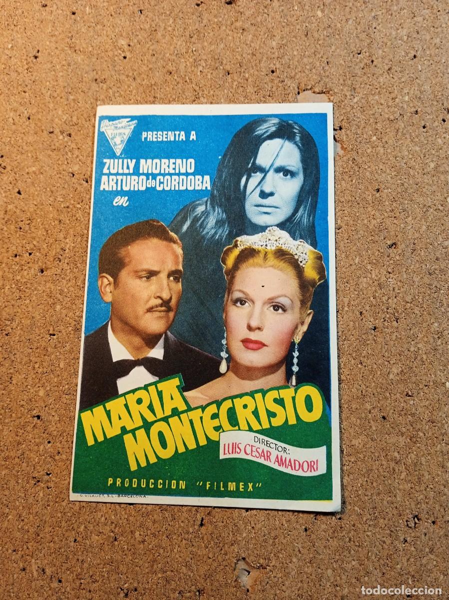 Kino: FOLLETO DE MANO SIN PUBLICIDAD MARIA MONTECRISTO