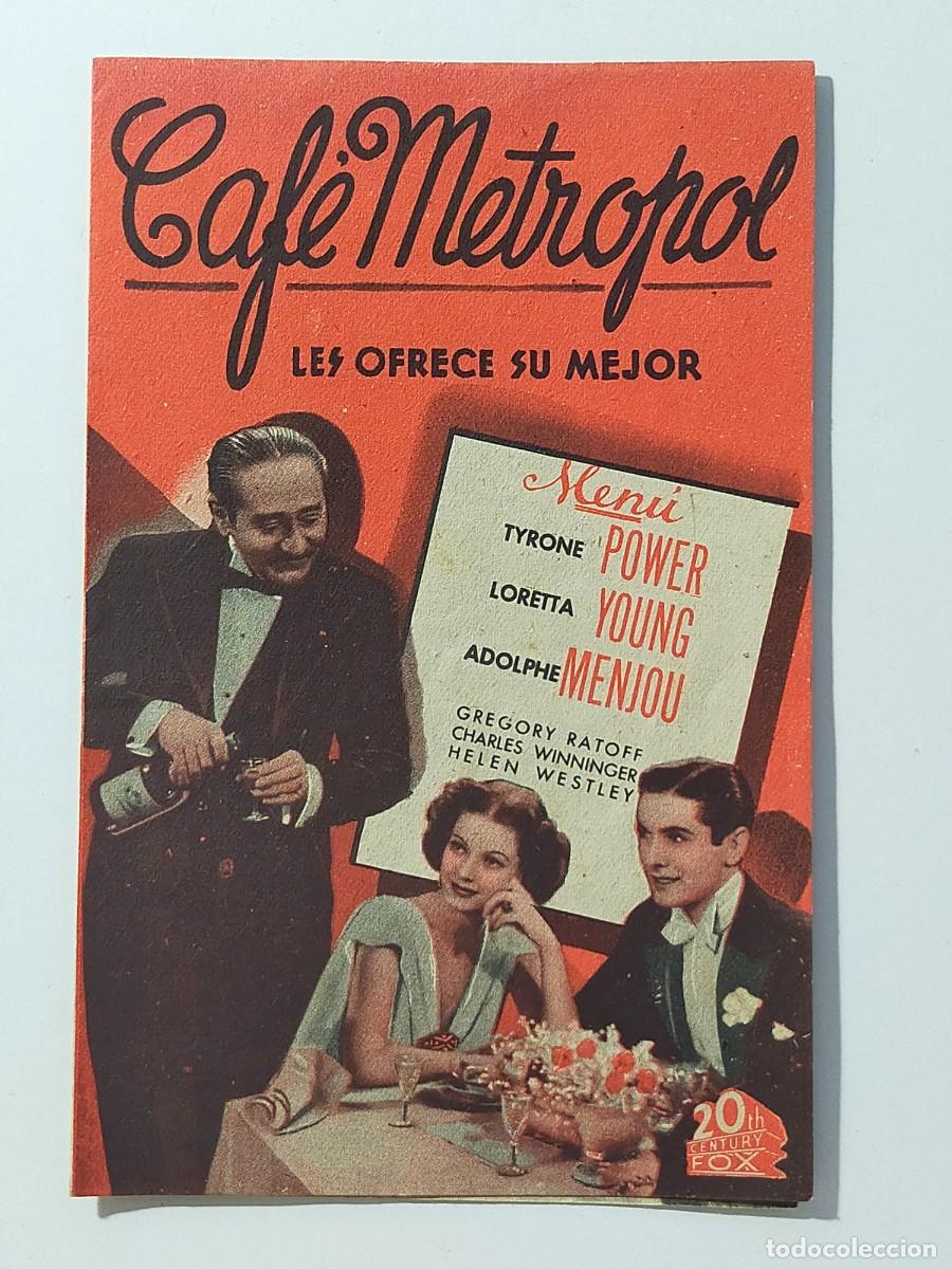 Cine: Programa Doble Orig: CAFE METROPOL. Tyrone Power, Loretta Young - Sin cine impreso