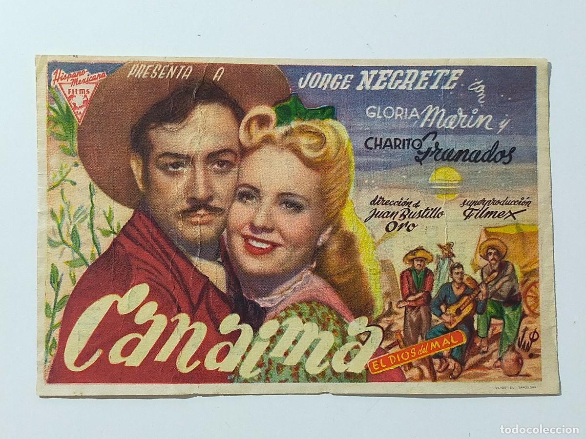 Cine: Programa Sencillo Orig: CANAIMA. Jorge Negrete, Gloria Mar&iacute;n - Cine Almirante (San Fernando, C&aacute;diz)