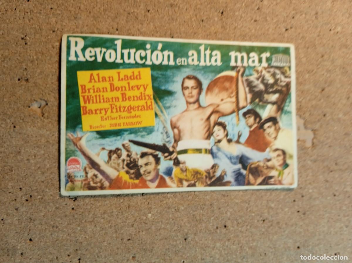  Foglietti di film di film antichi di cinema: FOLLETO DE MANO SIN PUBLICIDAD REVOLUCION EN ALTA MAR