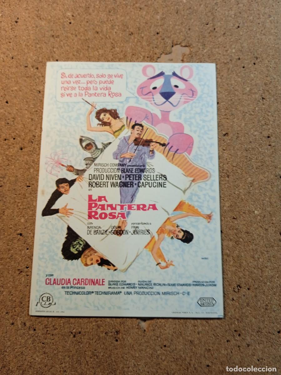  Flyers Publicitaires de films Anciens: FOLLETO DE MANO SIN PUBLICIDAD LA PANTERA ROSA