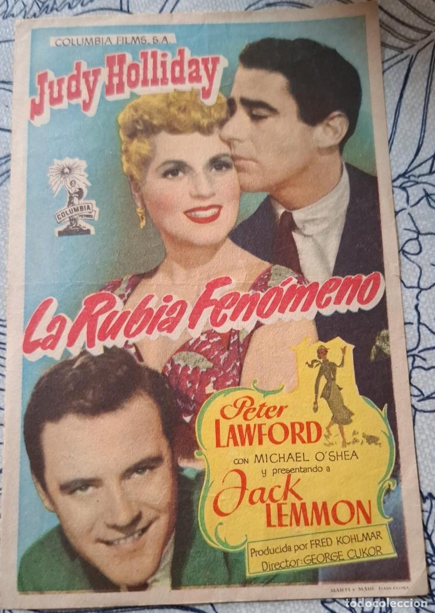 Cine: LA RUBIA FEN&Oacute;MENO - PROGRAMA DE CINE