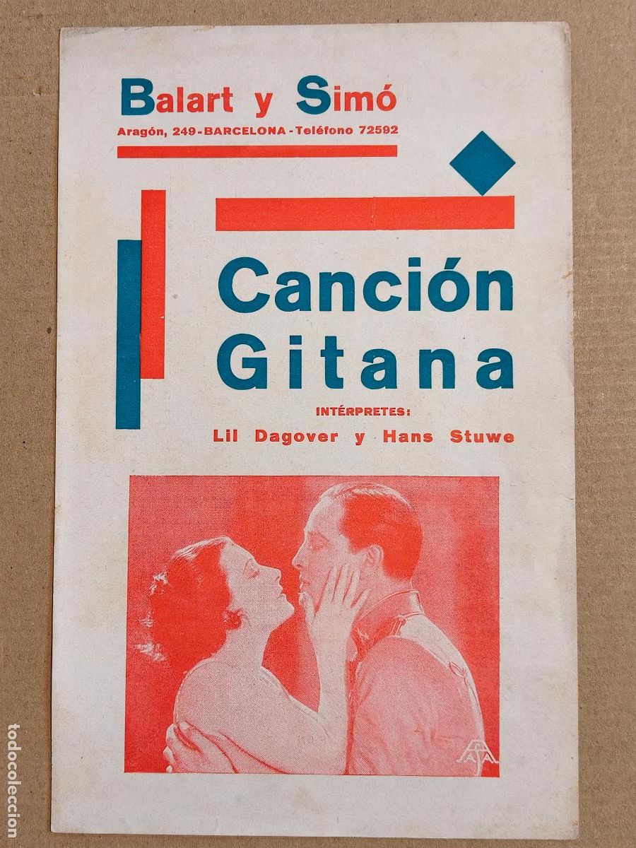 Kino: CANCI&Oacute;N GITANA EXCLUSIVA BALART I SIMO PROGRAMA DE CINE 1931