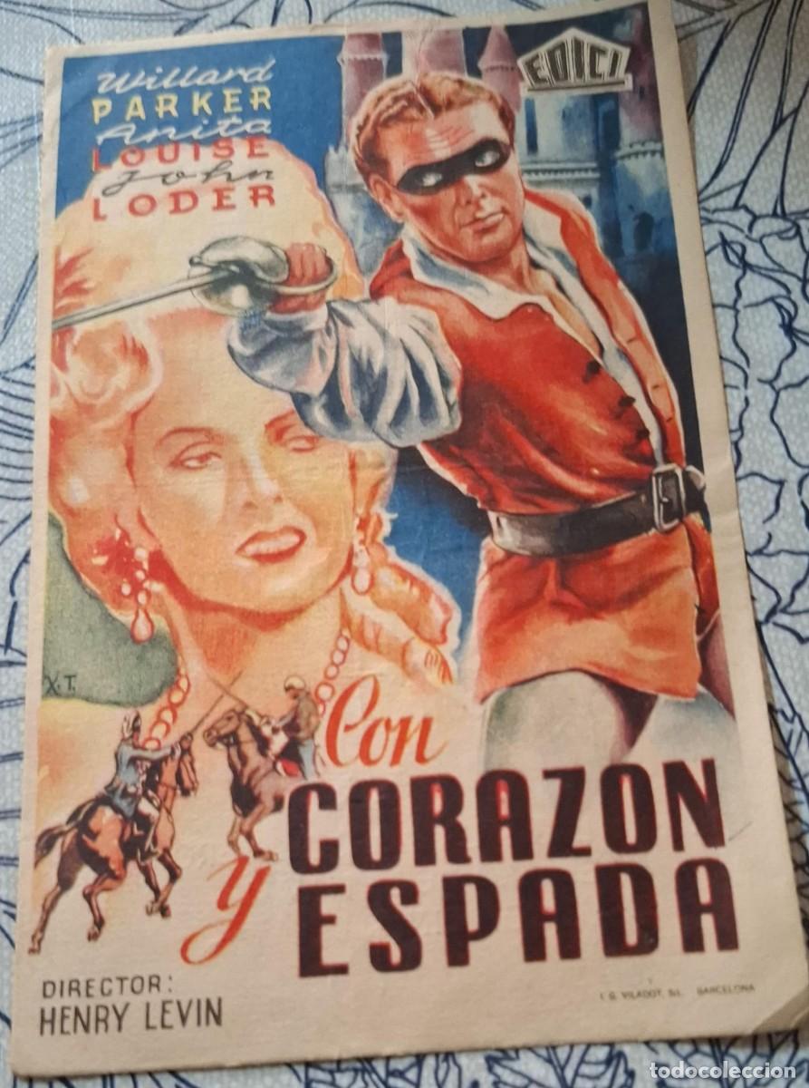 Cine: CON CORAZ&Oacute;N Y ESPADA - PROGRAMA DE CINE