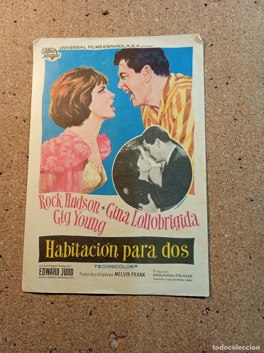 Cine: FOLLETO DE MANO SIN PUBLICIDAD HABITACION PARA DOS