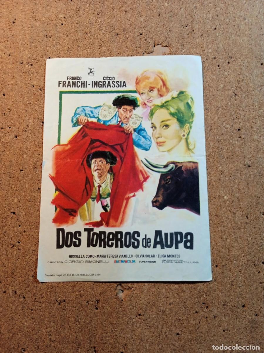 Cine: FOLLETO DE MANO SIN PUBLICIDAD DOS TOREROS DE AUPA