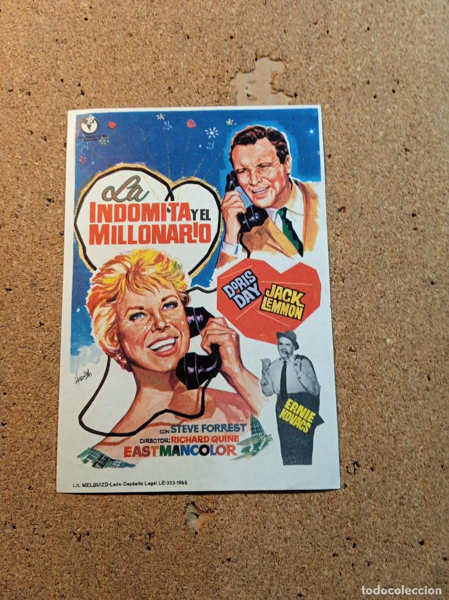  Flyers Publicitaires de films Anciens: FOLLETO DE MANO SIN PUBLICIDAD LA INDOMITA Y EL MILLONARIO