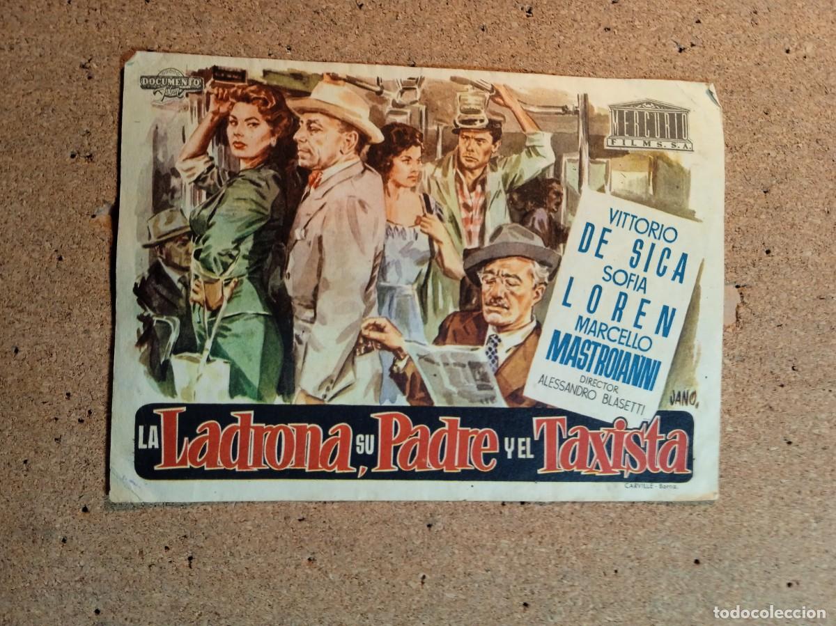  Foglietti di film di film antichi di cinema: FOLLETO DE MANO SIN PUBLICIDAD LA LADRONA SU PADRE Y EL TAXISTA