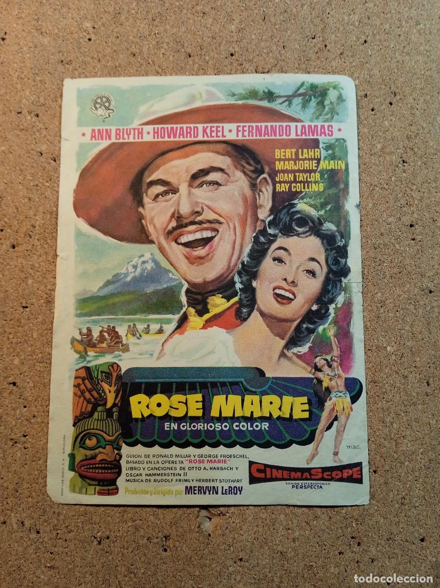  Foglietti di film di film antichi di cinema: FOLLETO DE MANO SIN PUBLICIDAD ROSE MARIE
