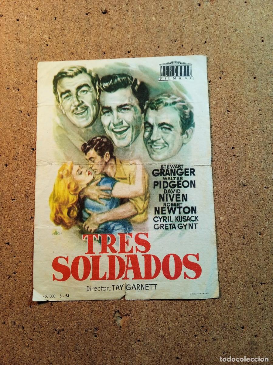  Flyers Publicitaires de films Anciens: FOLLETO DE MANO SIN PUBLICIDAD TRES SOLDADOS