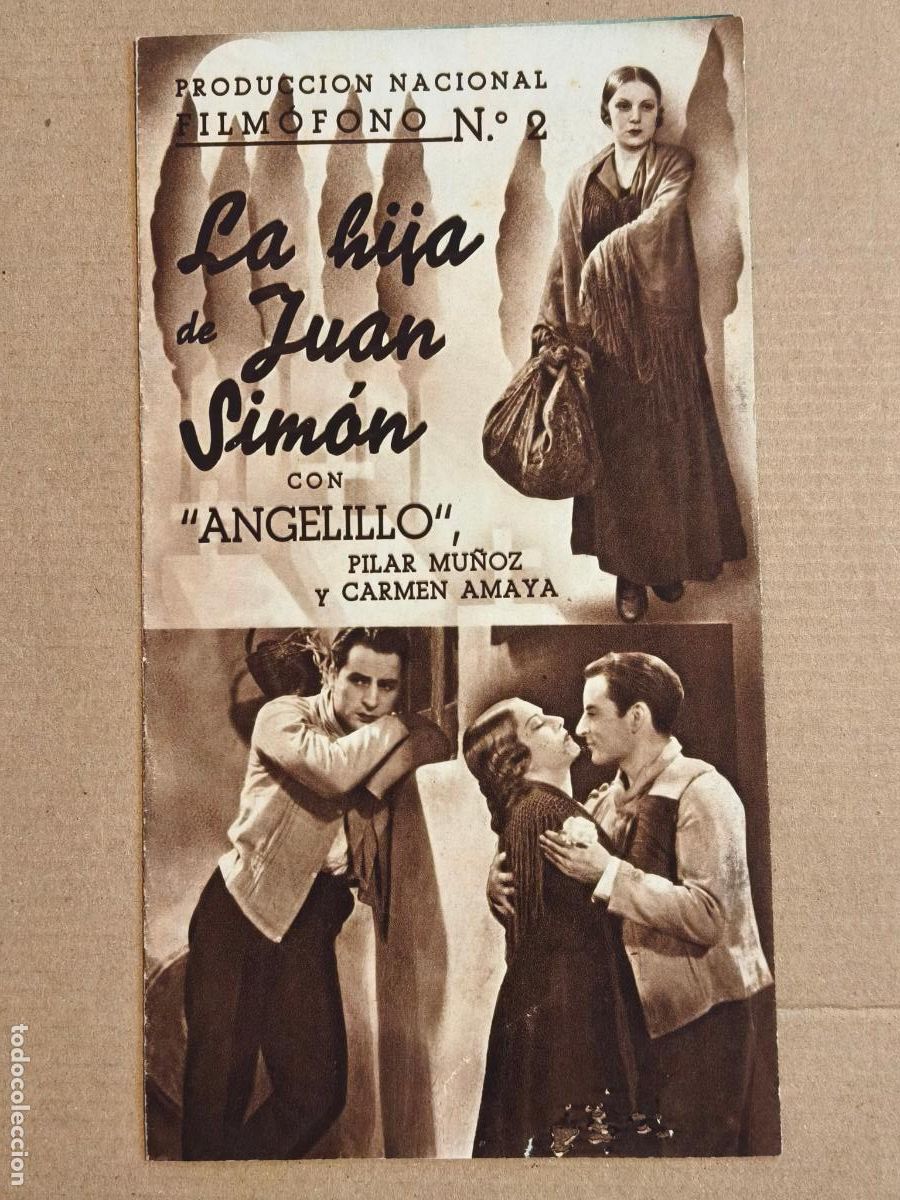 Cine: LA HIJA DE JUAN SIMON PROGRAMA DE CINE 1936