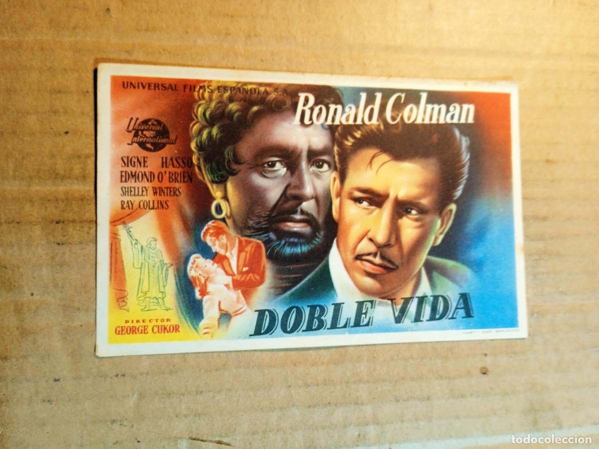  Foglietti di film di film antichi di cinema: FOLLETO DE MANO SIN PUBLICIDAD DOBLE VIDA