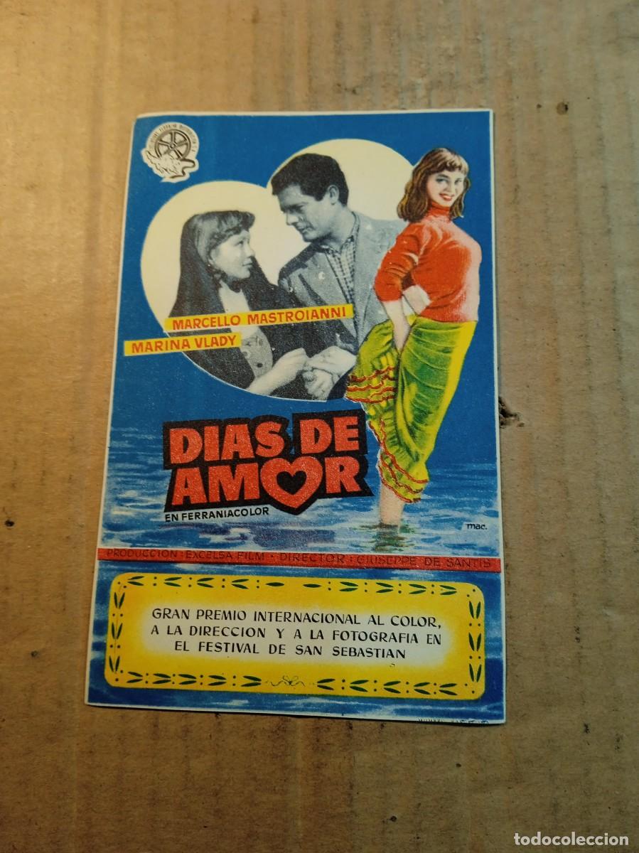  Flyers Publicitaires de films Anciens: FOLLETO DE MANO SIN PUBLICIDAD DIAS DE AMOR