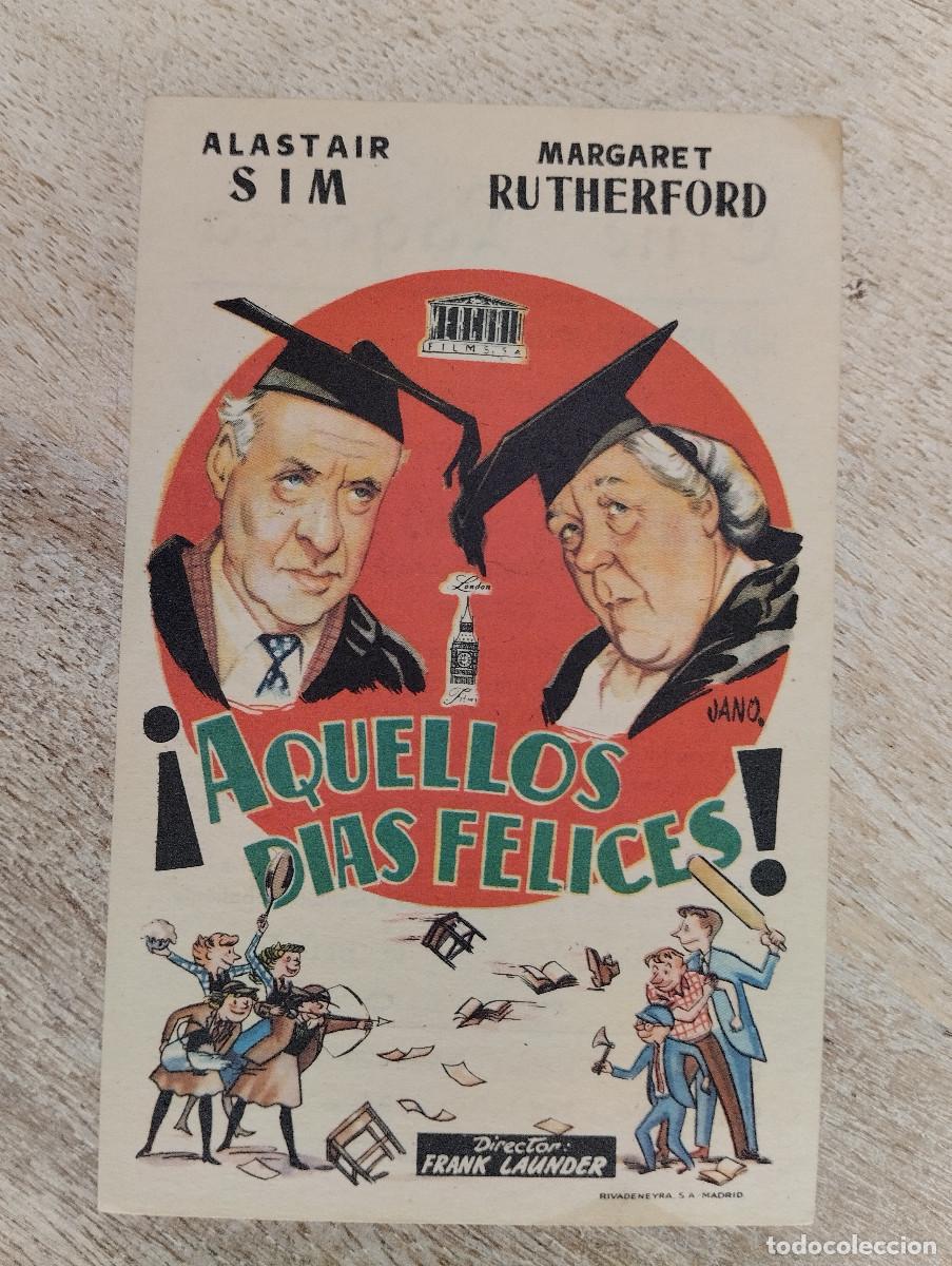 Flyers Publicitaires de Films Anciens: KST - PROGRAMA CINE AQUELLOS DIAS FELICES CINE LAGASCA BARCO DE AVILA