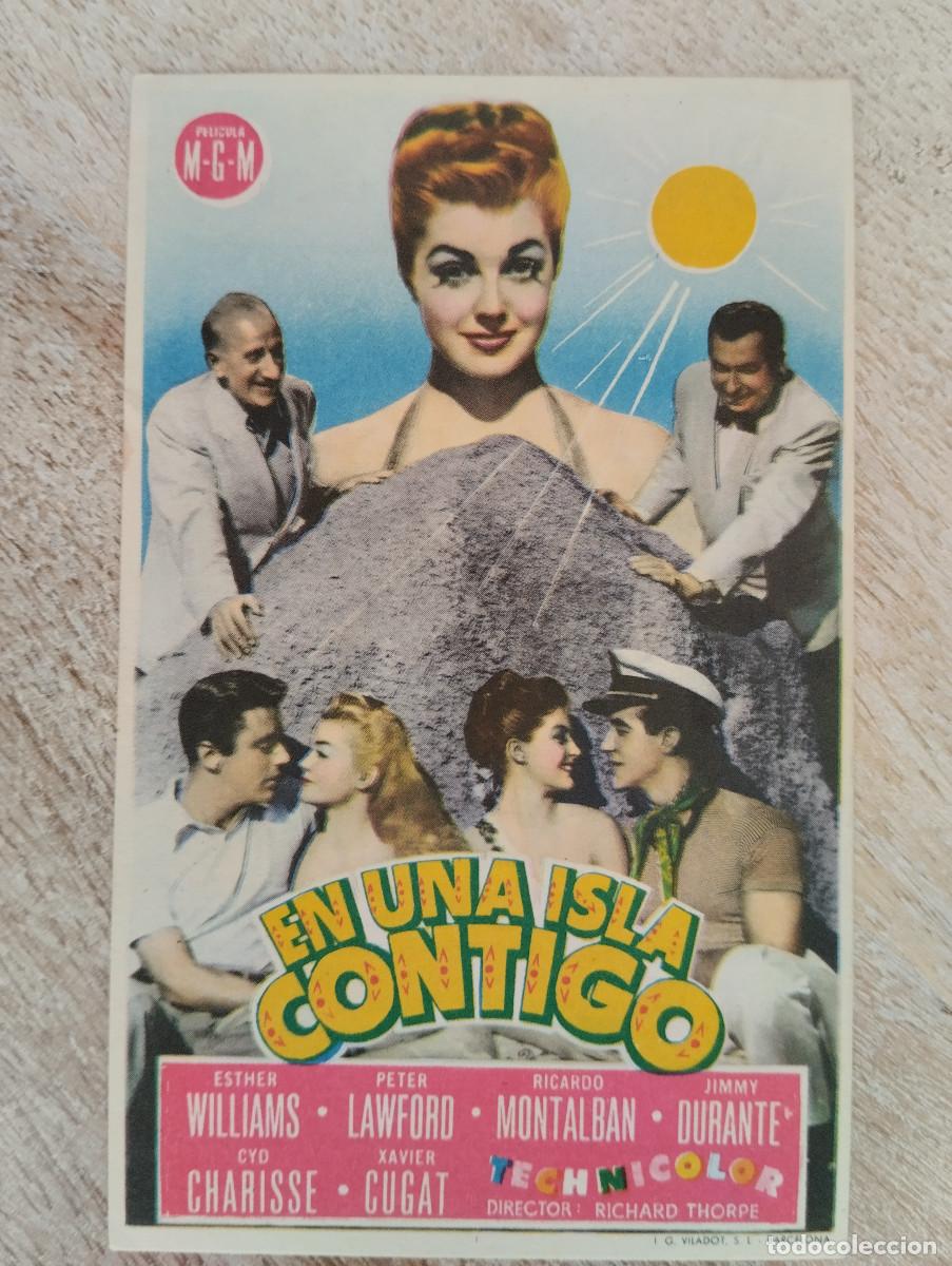 Folhetos de m&atilde;o de filmes antigos de cinema: KST - PROGRAMA CINE EN UNA ISLA CONTIGO CINE LAGASCA BARCO DE AVILA