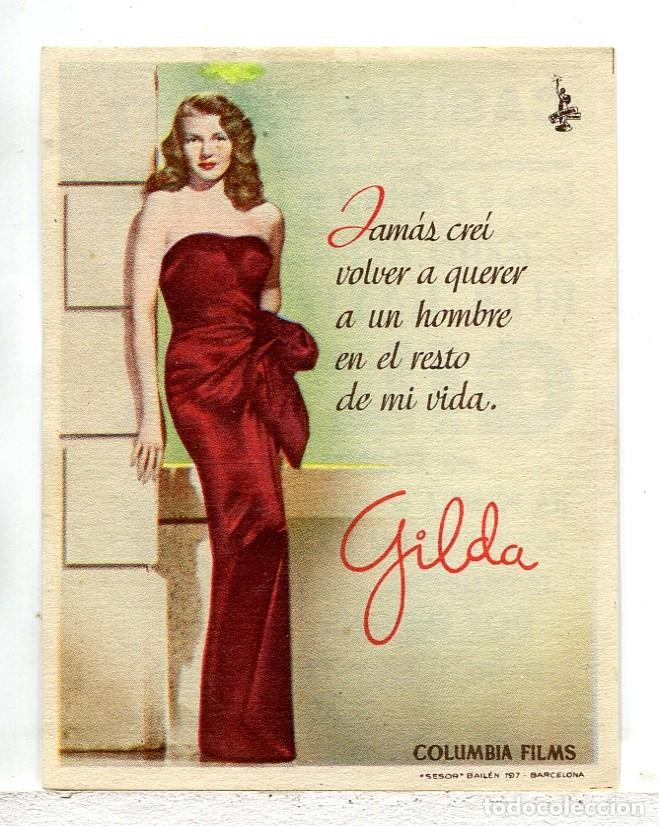 Cine: GILDA, con Rita Hayworth. 7 X 9,5 cms. - Foto 1