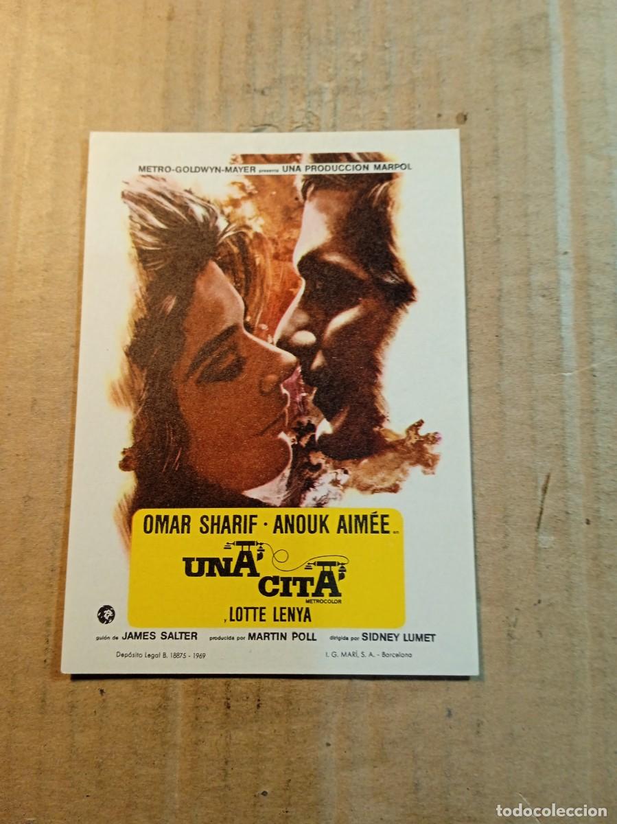  Flyers Publicitaires de films Anciens: FOLLETO DE MANO SIN PUBLICIDAD UNA CITA