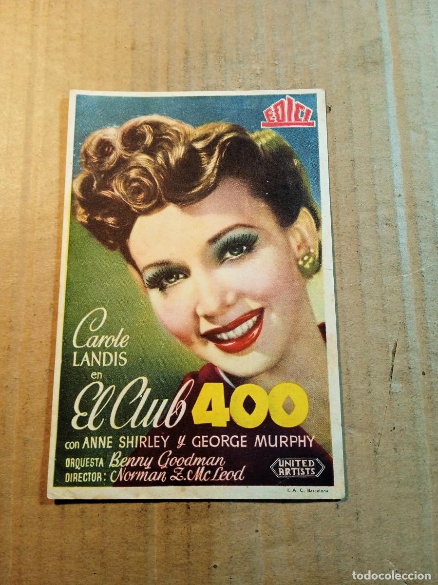  Flyers Publicitaires de films Anciens: FOLLETO DE MANO SIN PUBLICIDAD EL CLUB 400