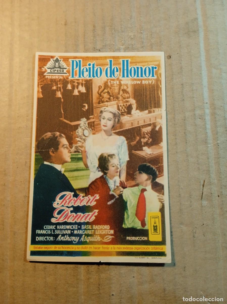  Flyers Publicitaires de films Anciens: FOLLETO DE MANO SIN PUBLICIDAD PLEITO DE HONOR