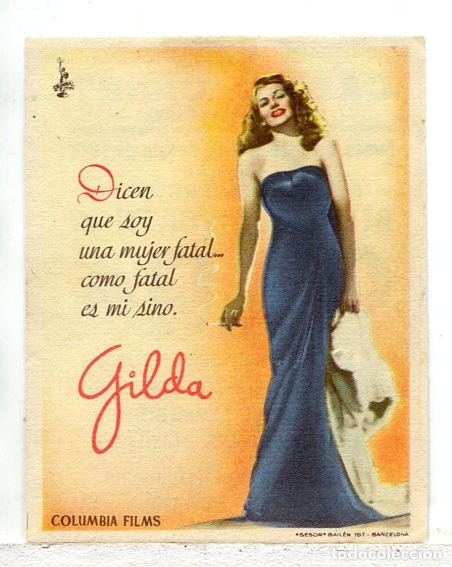 Cine: GILDA, con Rita Hayworth. 7 X 9,5 cms. - Foto 1