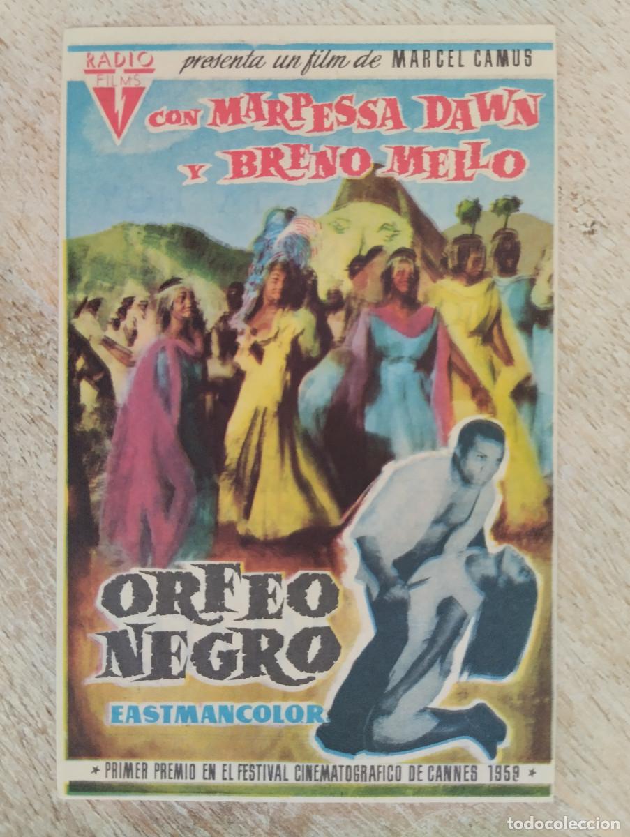 Folhetos de m&atilde;o de filmes antigos de cinema: KST - PROGRAMA CINE ORFEO NEGRO CINE PALAFOX ZARAGOZA