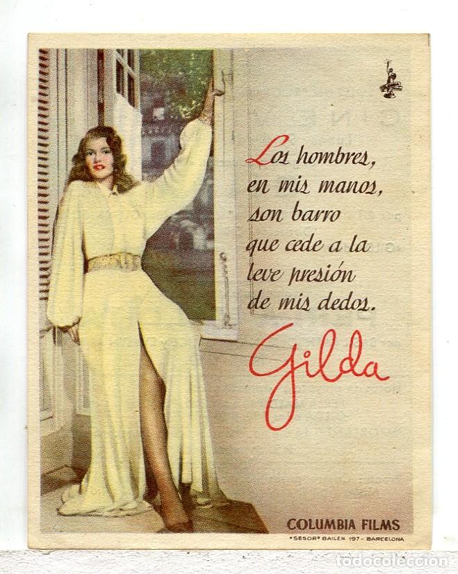 Cine: GILDA, con Rita Hayworth. 7 X 9,5 cms. - Foto 1