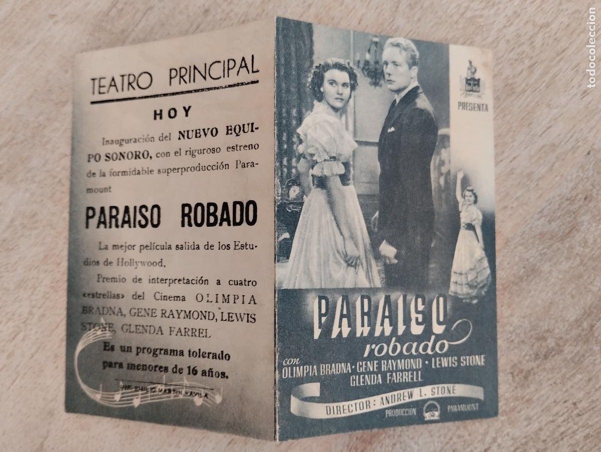 Kino: KST - PROGRAMA CINE PARAISO ROBADO TEATRO PRINCIPAL AVILA