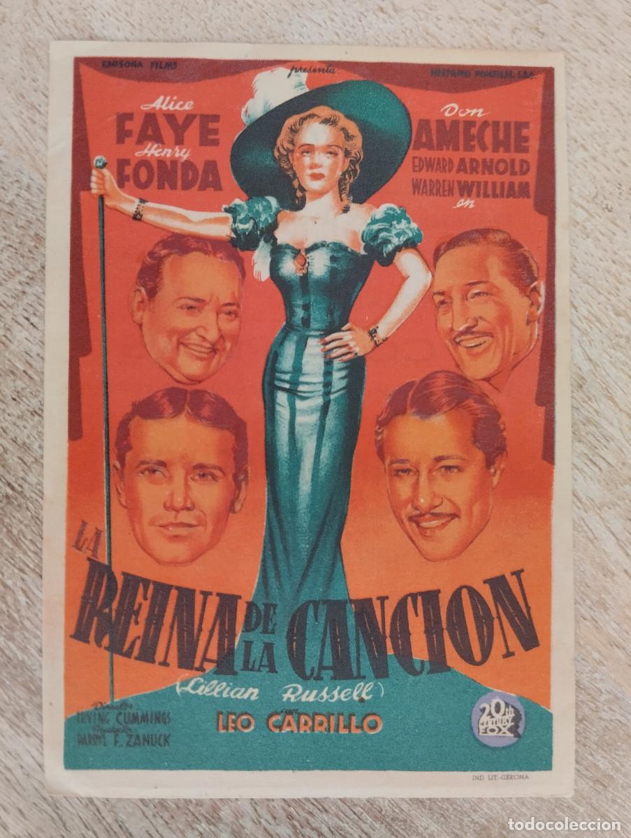 Flyers Publicitaires de Films Anciens: KST - PROGRAMA CINE LA REINA DE LA CANCION CINE AVENIDA VILLANUEVA DE LA SERENA BADAJOZ