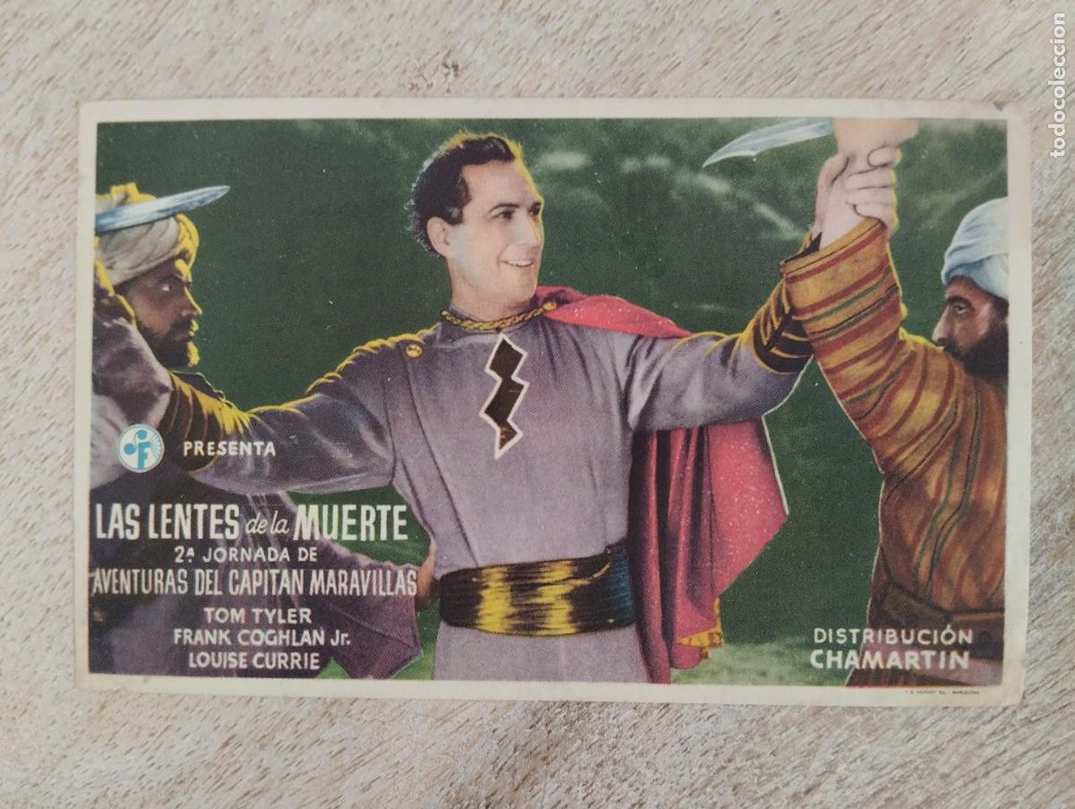 Folhetos de m&atilde;o de filmes antigos de cinema: KST - PROGRAMA CINE LAS LENTES DE LA MUERTE CINEMA RADIO VIGO