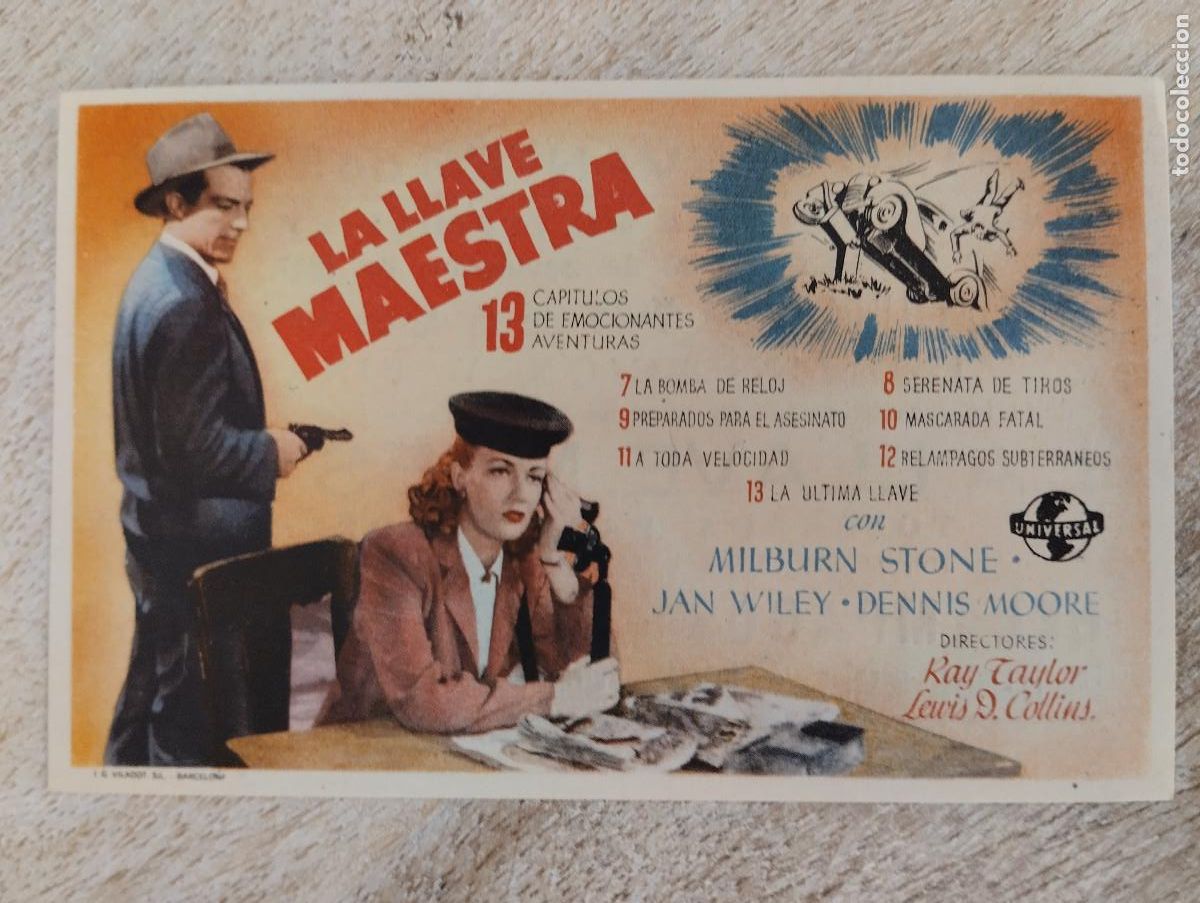 Foglietti di film di film antichi di cinema: KST - PROGRAMA CINE LA LLAVE MAESTRA TEATRO CERVANTES BEJAR SALAMANCA