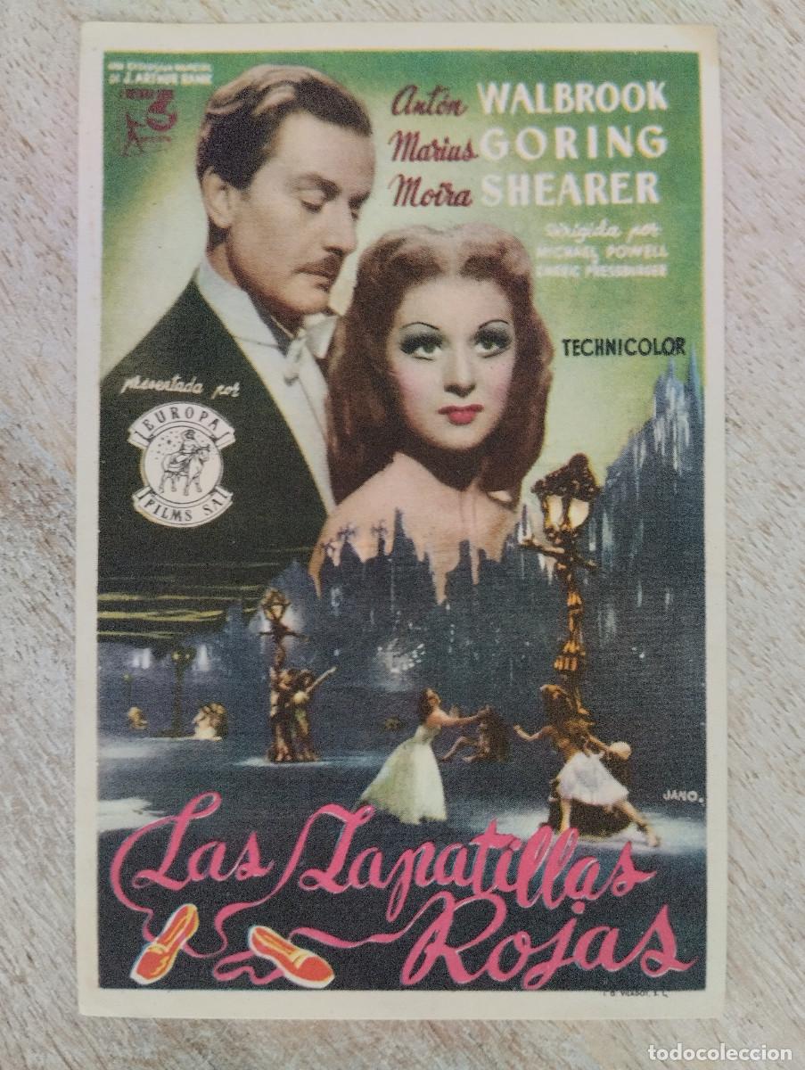 Folhetos de m&atilde;o de filmes antigos de cinema: KST - PROGRAMA CINE LAS ZAPATILLAS ROJAS CINE RUGALL TRUJILLO CACERES