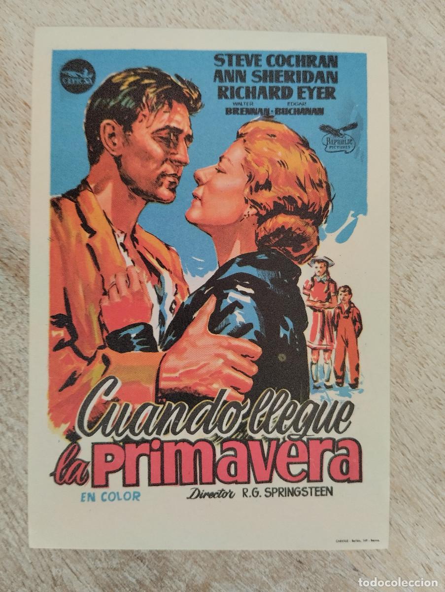 Foglietti di film di film antichi di cinema: KST - PROGRAMA CINE CUANDO LLEGUE LA PRIMAVERA ALAMEDA SANTA CLARA VALLADOLID