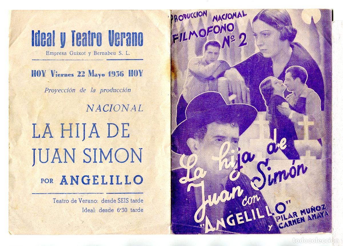 Cinema: LA HIJA DE JUAN SIM&Oacute;N, con Angelillo.