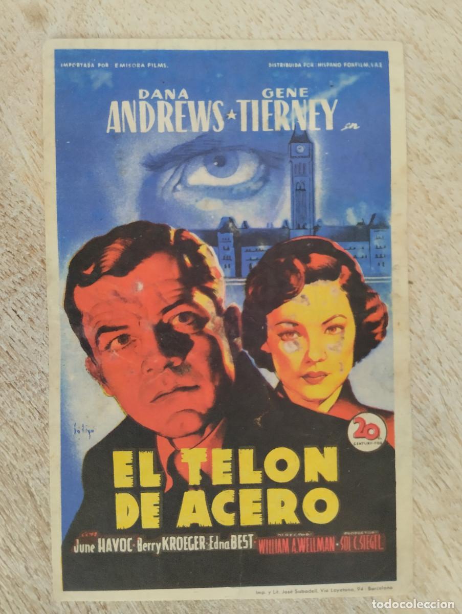 Foglietti di film di film antichi di cinema: KST - PROGRAMA CINE EL TELON DE ACERO TEATRO PRINCIPAL TOMELLOSO CIUDAD REAL