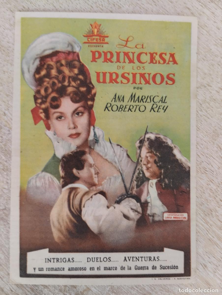 Flyers Publicitaires de Films Anciens: KST - PROGRAMA CINE LA PRINCESA DE LOS URSINOS CINE TENORIO VILLALBA DE ALCOR HUELVA