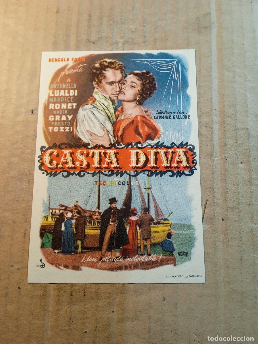  Flyers Publicitaires de films Anciens: FOLLETO DE MANO SIN PUBLICIDAD CASTA DIVA