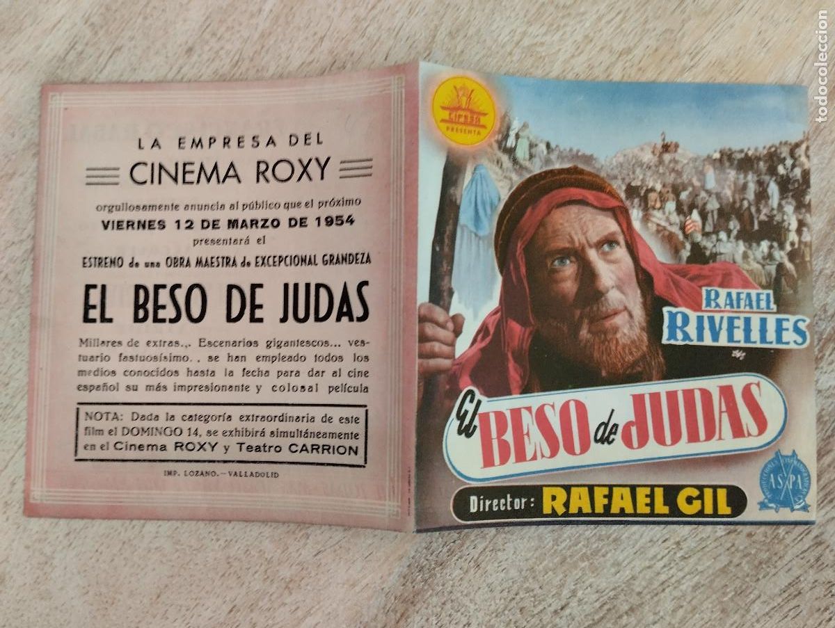 Foglietti di film di film antichi di cinema: KST - PROGRAMA CINE EL BESO DE JUDAS CINEMA ROXY VALLADOLID