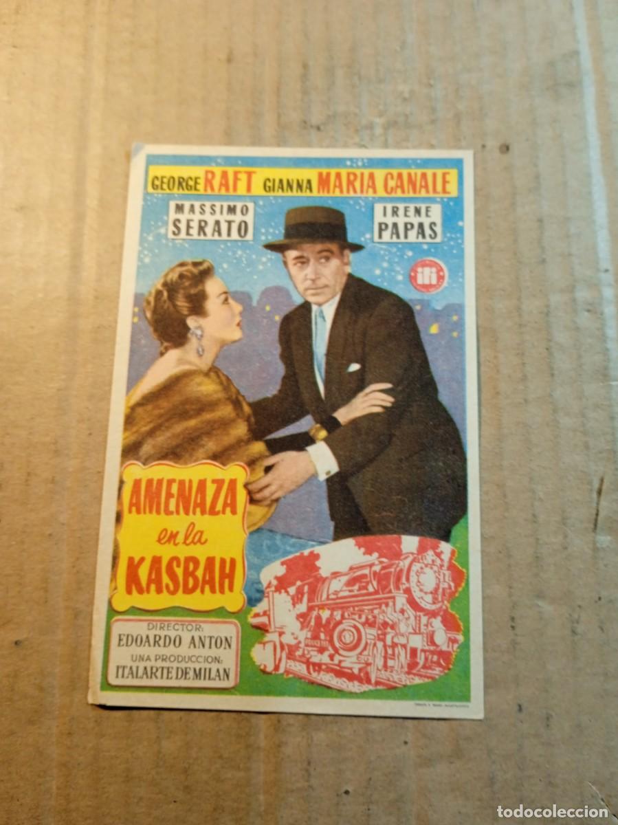  Flyers Publicitaires de films Anciens: FOLLETO DE MANO SIN PUBLICIDAD AMENAZA EN LA KASBAH