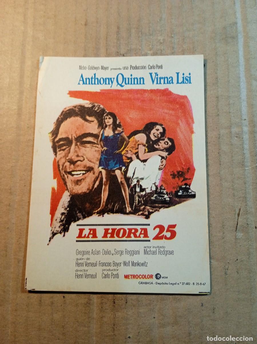  Flyers Publicitaires de films Anciens: FOLLETO DE MANO SIN PUBLICIDAD LA HORA 25