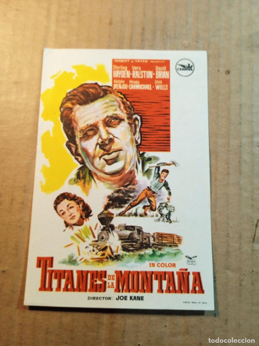 Cine: FOLLETO DE MANO SIN PUBLICIDAD TITANES DE LA MONTA&Ntilde;A