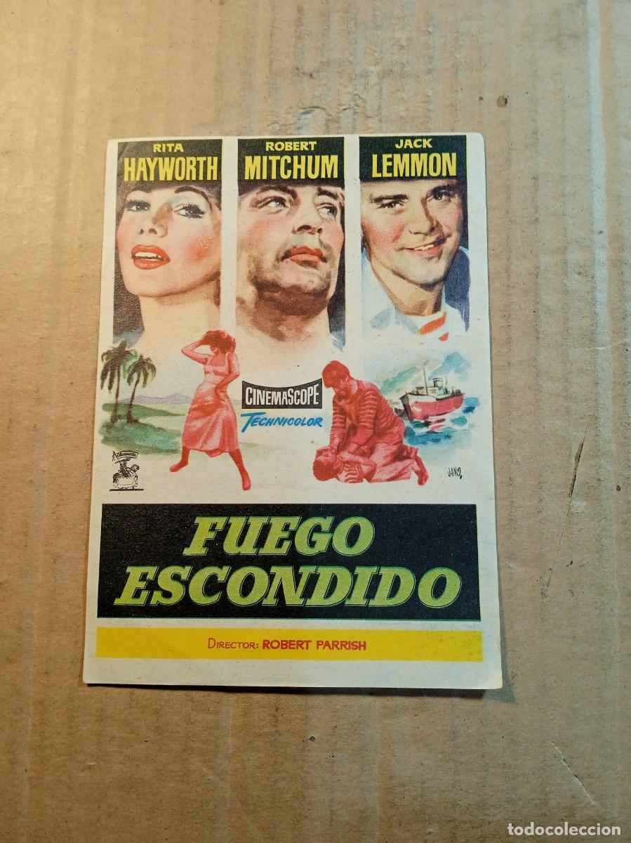 Kino: FOLLETO DE MANO SIN PUBLICIDAD FUEGO ESCONDIDO